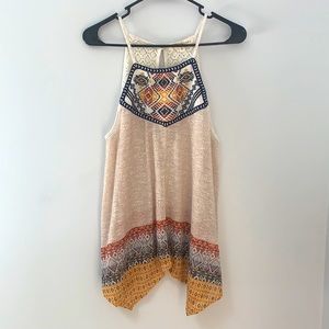 Rewind Asymmetrical Tank Top Tribal Blouse